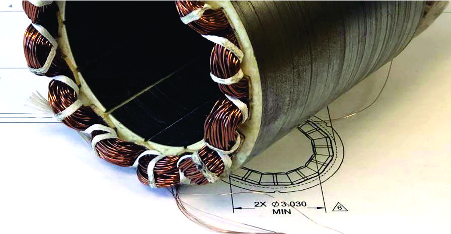 R&D Electrification Projects stator from technology center